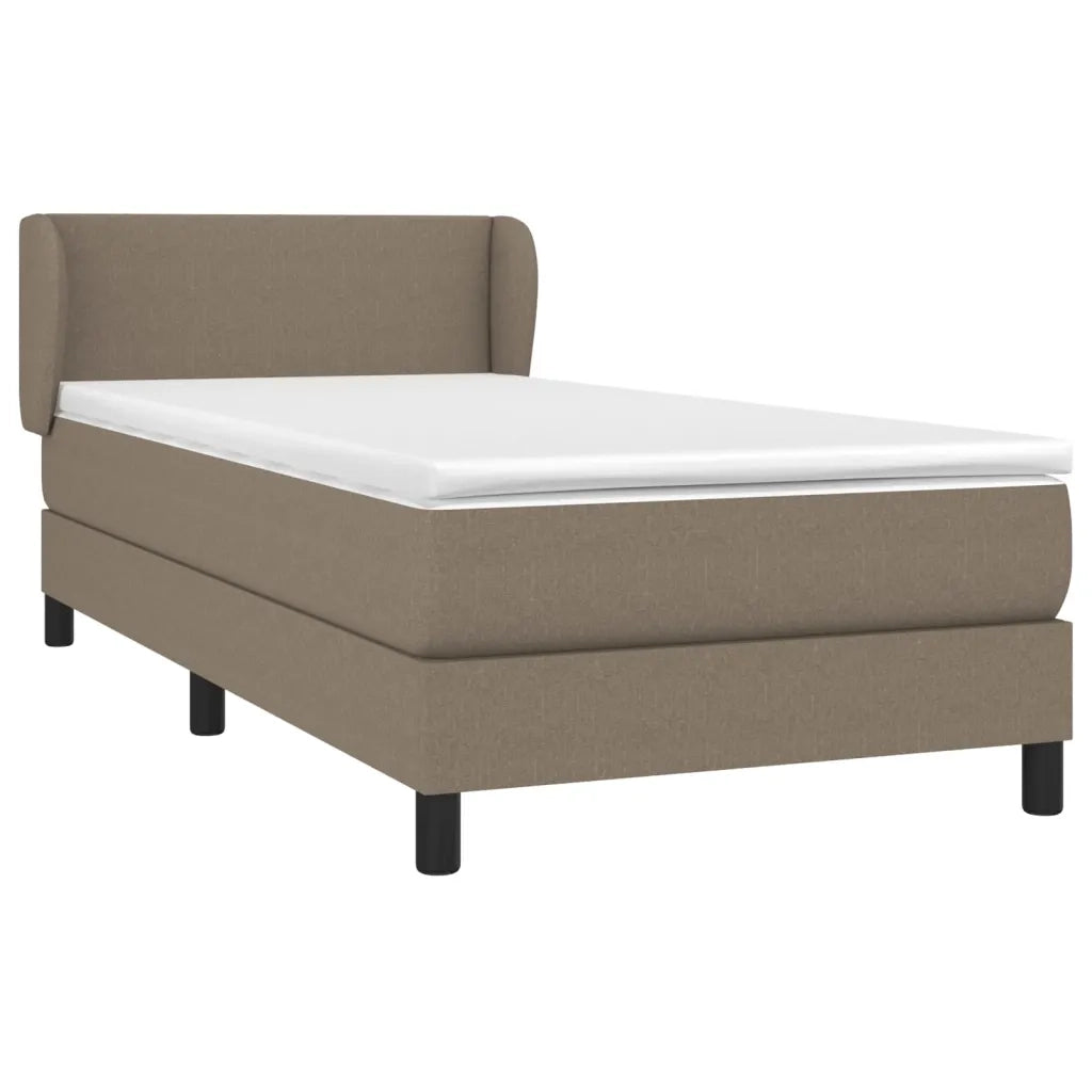 Giroletto a Molle con Materasso Tortora 90x190 cm in Tessuto