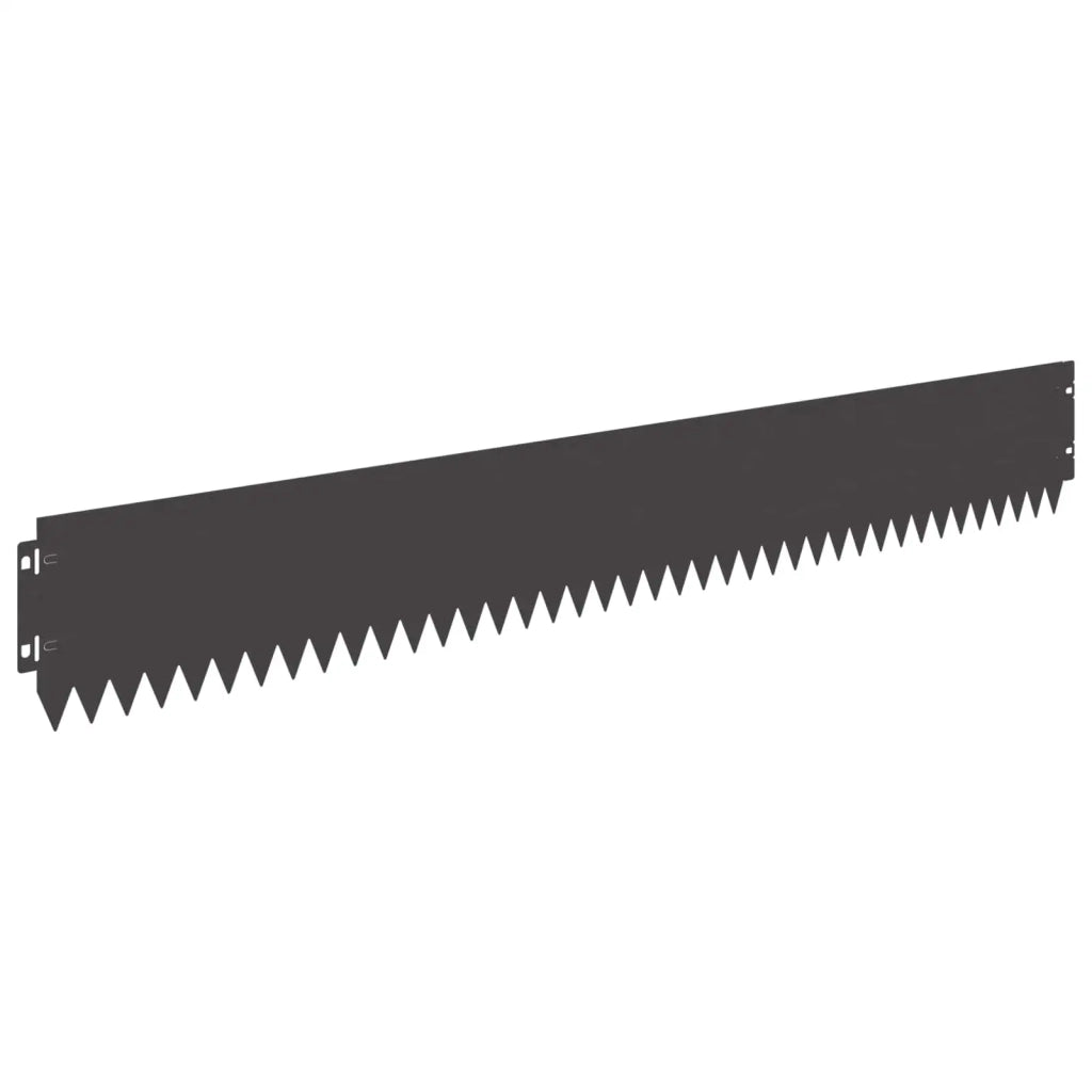 Bordura per Prato 20 pcs 103 x 15 cm Acciaio Nero 8008449