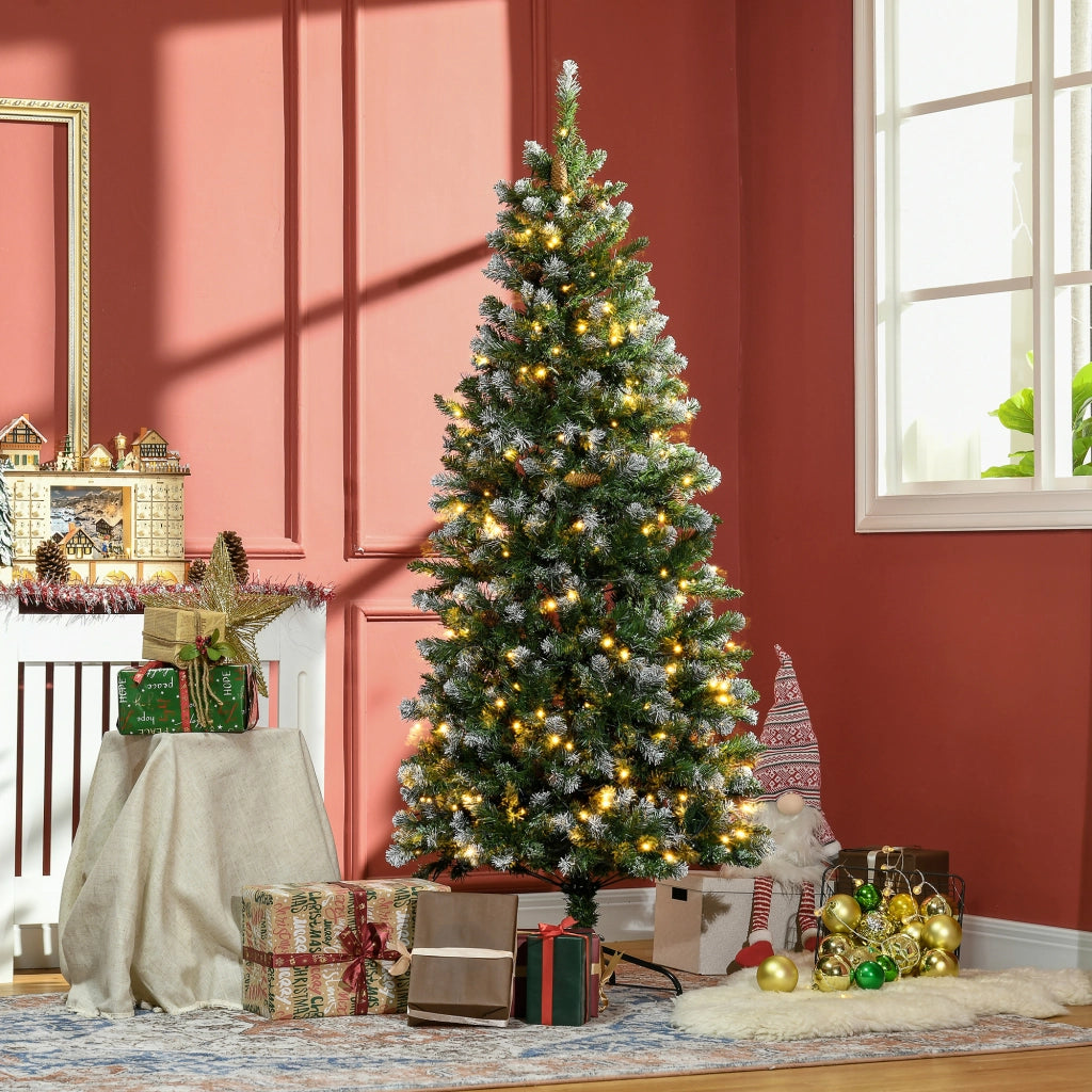 Albero di Natale Artificiale Illuminato ¨C zephmum ¨C Verde 180 cm ? 80 con 250 LED