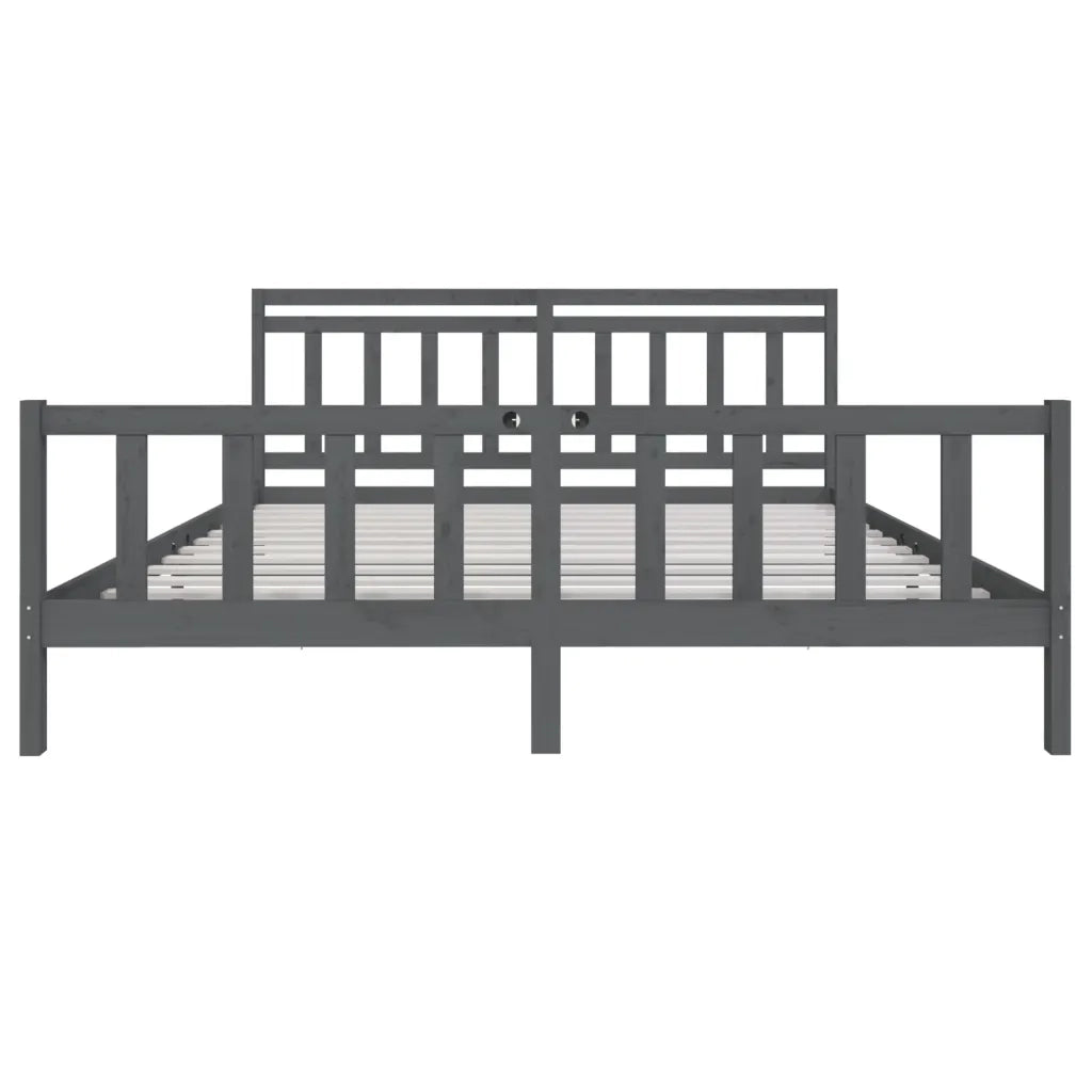 Giroletto Grigio in Legno Massello di Pino 200x200 cm 3100980