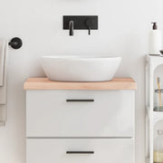 Piano Bagno 60x30x(2-4) cm in Legno Massello Non Trattato 3156006