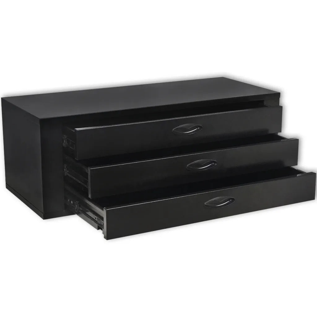 Cassettiera Porta Attrezzi in Metallo con 3 Cassetti Nera CFW8614769