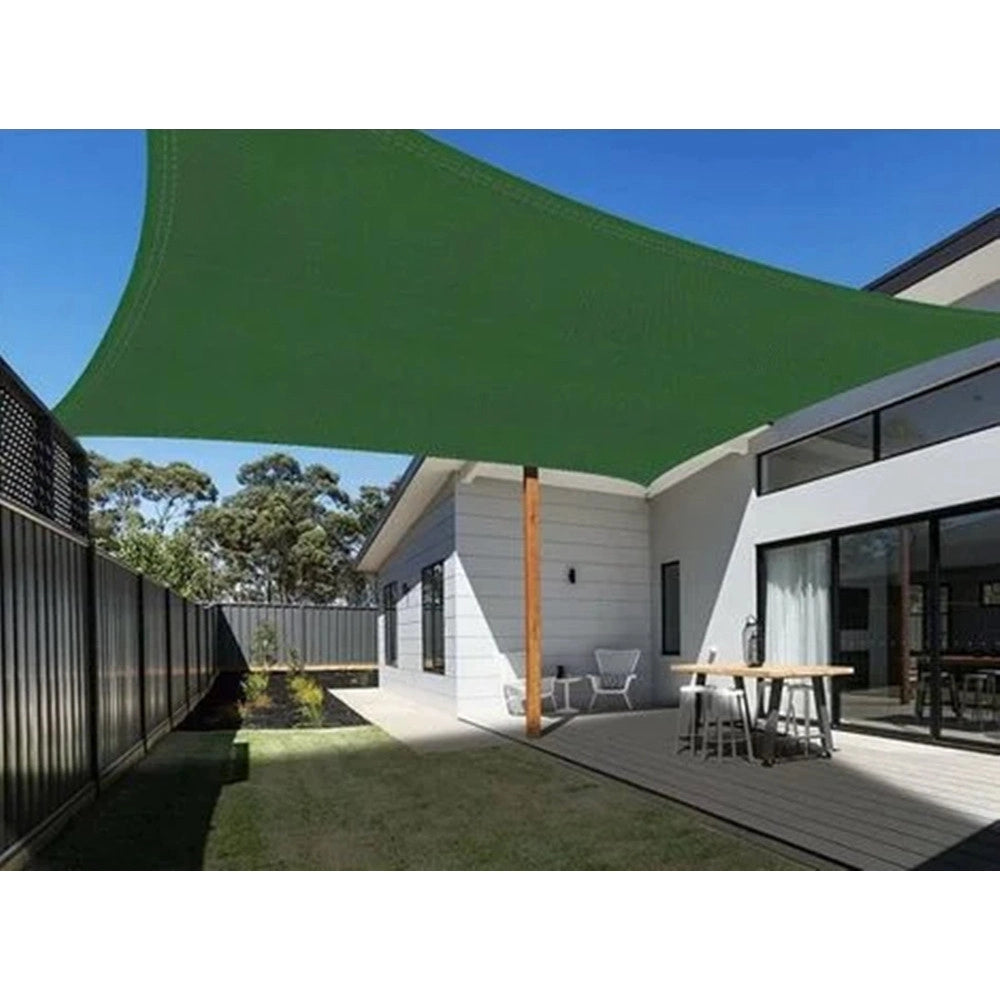 Trade Shop - Vela Tenda Quadrata Parasole Protezione Sole Ombreggiatura Giardino 3x3mt Verde 017032 -