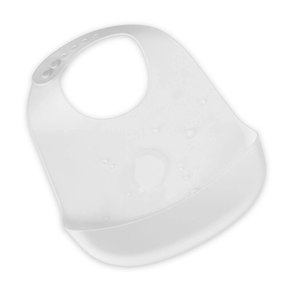 Set di 2 pratiche bavaglini per neonati con tasca raccoglipappa 30 x 23 x 1,5 cm in silicone grigio 13_0013738