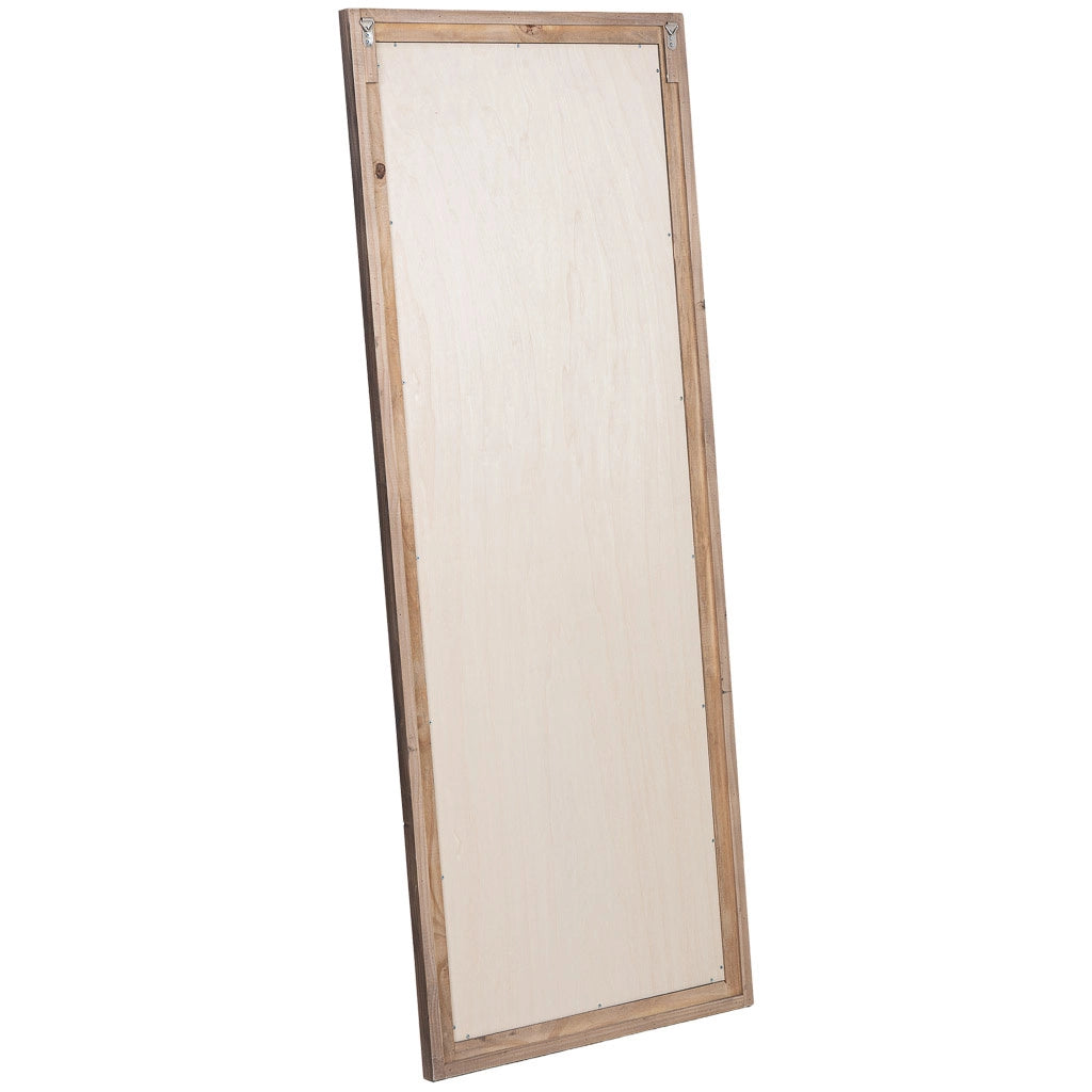 Specchio rettangolare in legno marrone 70x3x180h cm