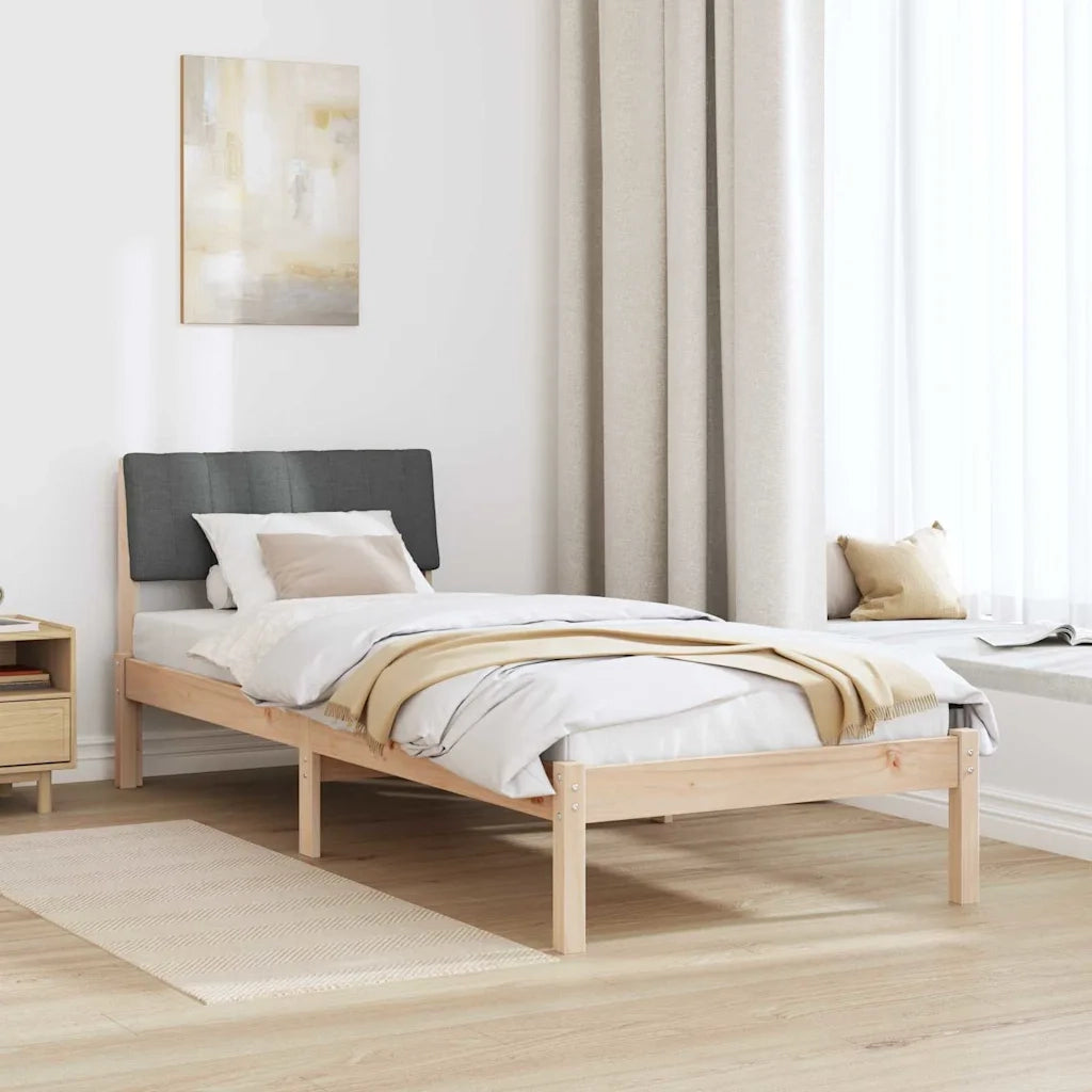 Struttura del Letto marrone e grigio scuro 75 x 190 cm 878720