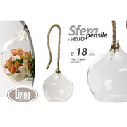 8x Sfera in vetro pensile decoupage cerimonie portapiante cm 18