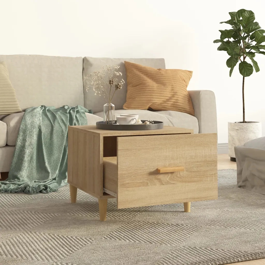 Tavolini Salotto 2pz Rovere Sonoma 50x50x40cm Legno Multistrato 812715