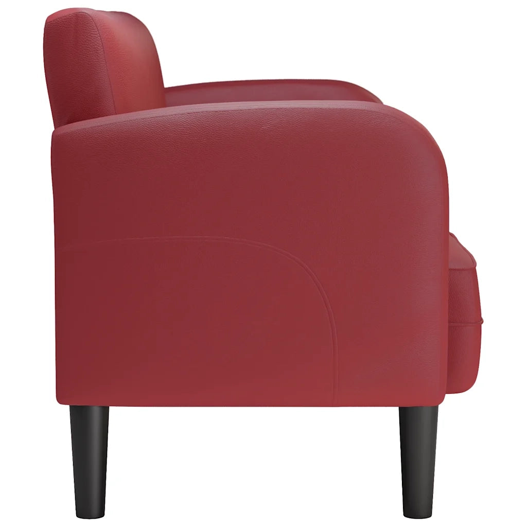 Divano Divanetto Rosso Vino 110 cm in Similpelle 4100539