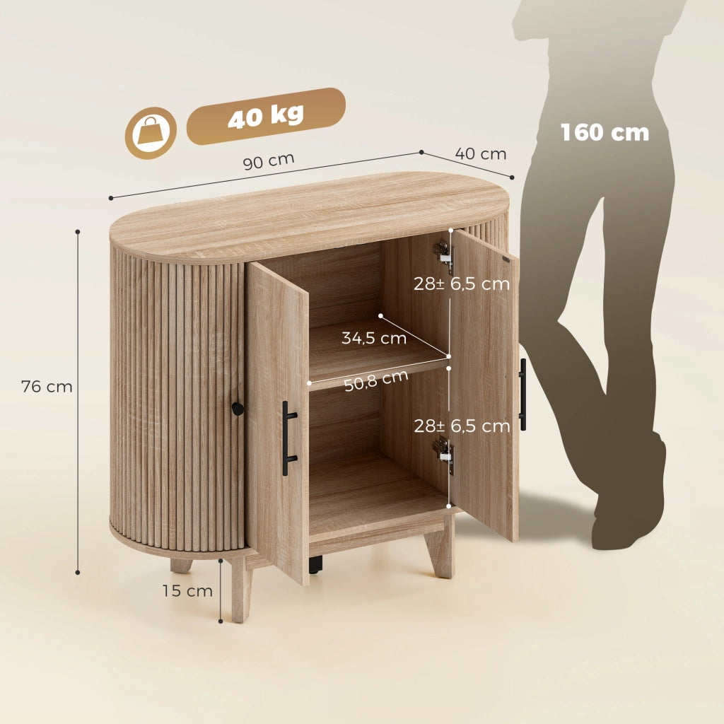 Credenza da soggiorno ¨C Xylo ¨C Quercia 90x40x76 cm