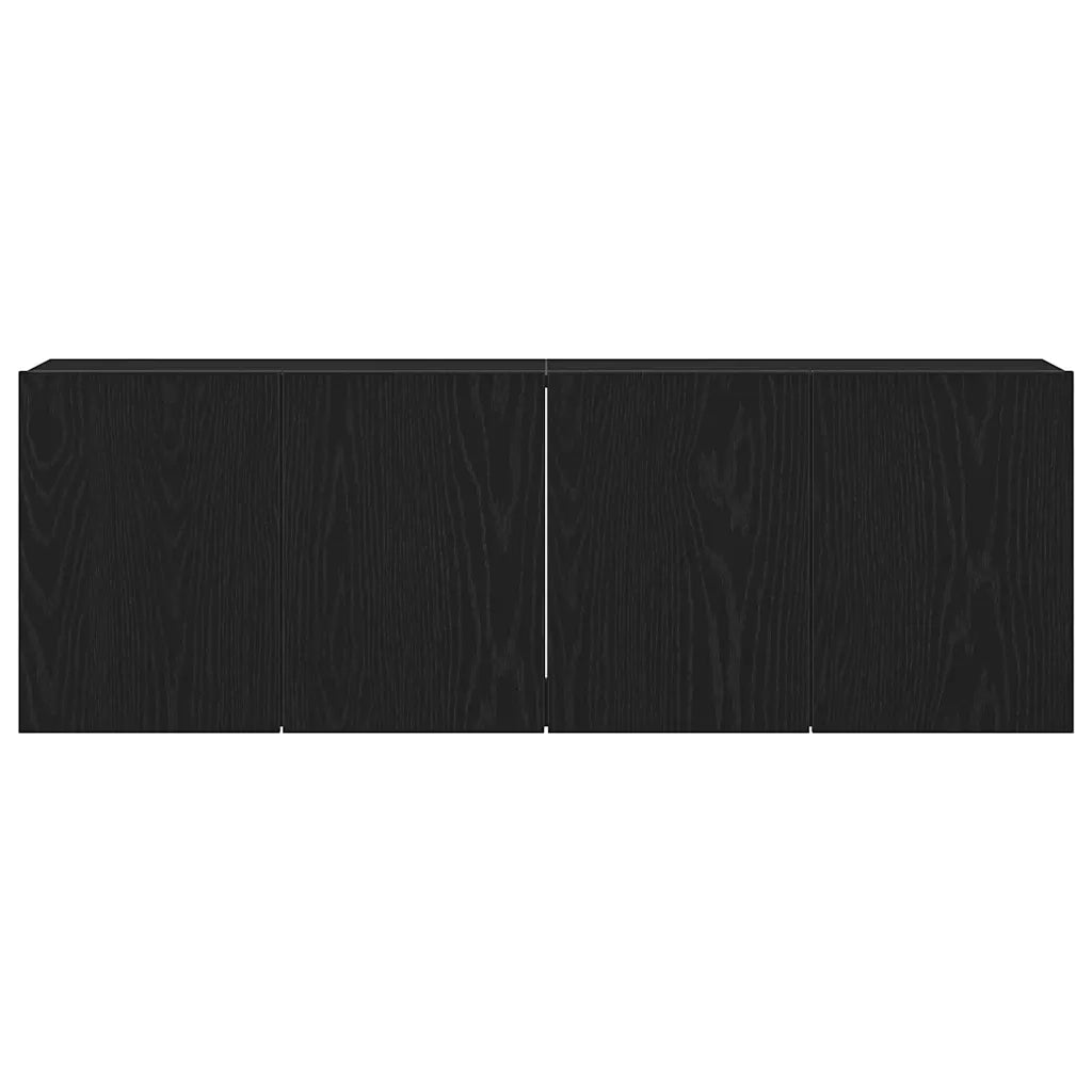 Mobili Porta TV 2 pz Rovere Nero 120x30x41 cm Legno di Argilla 862195