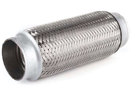 Slang di Scarico in Acciaio Inossidabile 55x200mm - Slang - Flessibile Piastra di Riparazione - Universale - Duraturo - Adatto per Auto - Scollegamento di Scarico