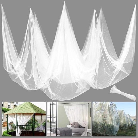 Rete protettivo 2,4*10m per esterno, tenda per interni, rete per terrazza, rete per giardino, rete per uccelli, zanzariere, rete per piante - bianco