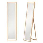 Specchio a Pieno Lunghezza con LED ¨C zephmum ¨C Rovere 40x160 cm