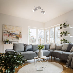 Spot Moderno Cup Metallo Nickel Satinato 4 Luci E15