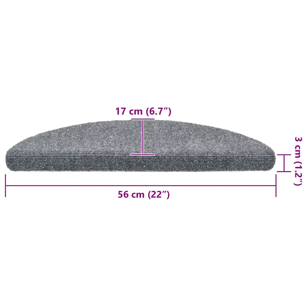 Tappetini per Scale Adesivi 5 pz 56x17x3 cm Grigio Chiaro