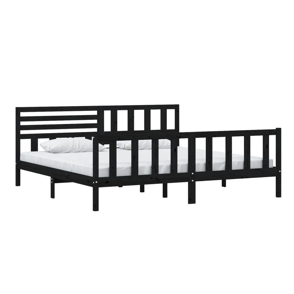Giroletto Nero in Legno Massello 200x200 cm