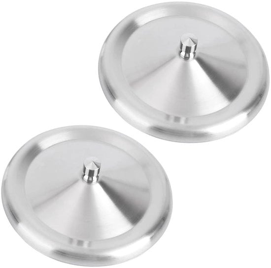Set di coperchi 10 cm - 2 pezzi - Acciaio inossidabile - Antigelo - Leggero - Facile da utilizzare - Progettazione pratica - Coperchio con beccuccio