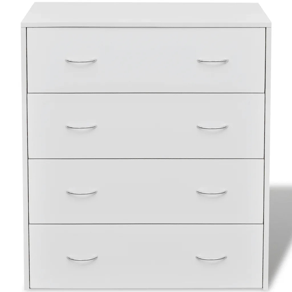 Credenza con 4 Cassetti 60x30,5x71 cm Bianca 242545