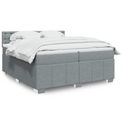 Giroletto a Molle con Materasso Grigio Chiaro 200x200cm Tessuto 3287189