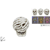 TESCHIO HALLOWEEN CON LUCE A BATTERIA 10CM 3 ASSORTIMENTI DI DUEESSE