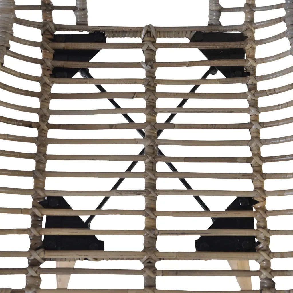 Sedie da Pranzo 4 pz Marroni in Rattan Naturale 246854