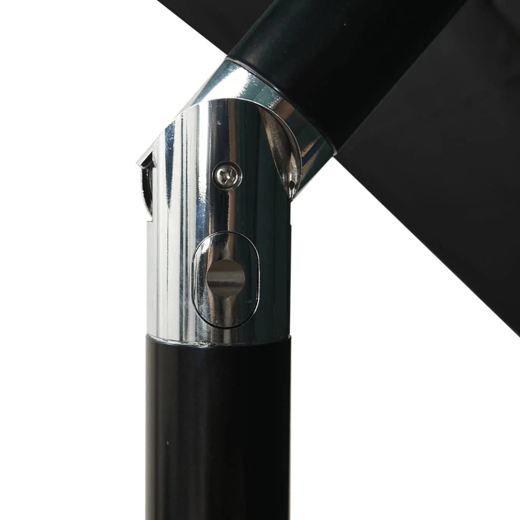 Ombrellone a tre livelli con palo in alluminio 2,5 x 2,5 m nero 02_0008757
