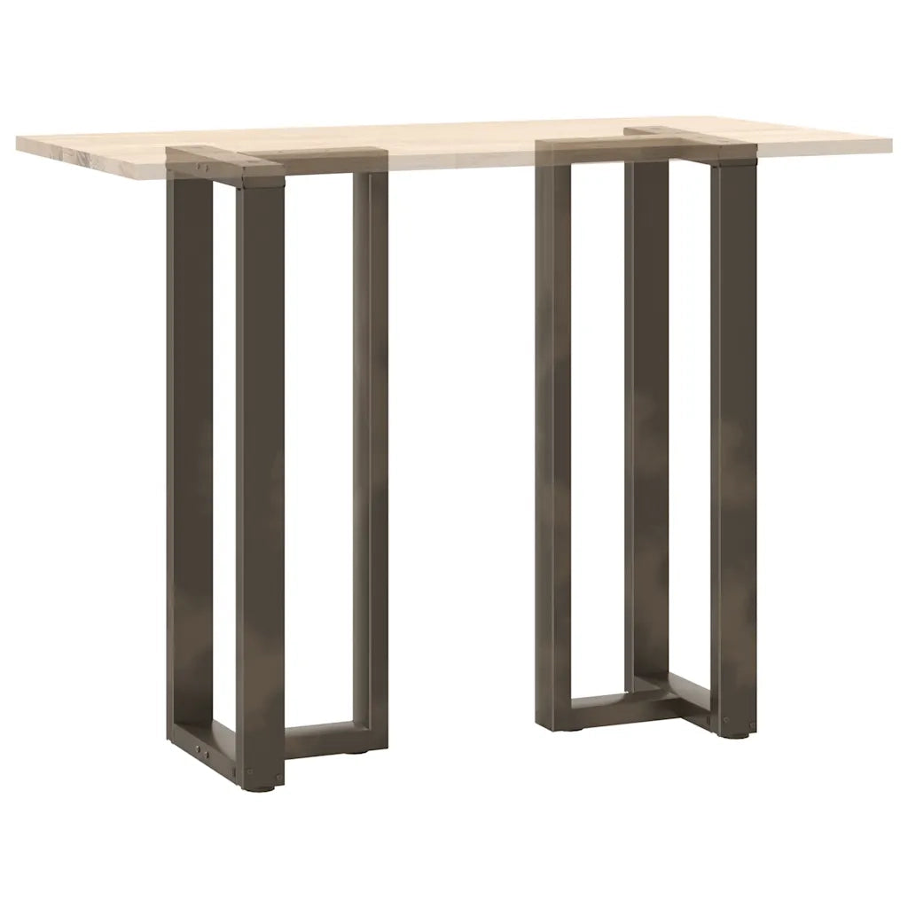 vidaXL Gambe per tavolo da bar a forma di T 2 pz nere 50x35x(110-111) cm in acciaio