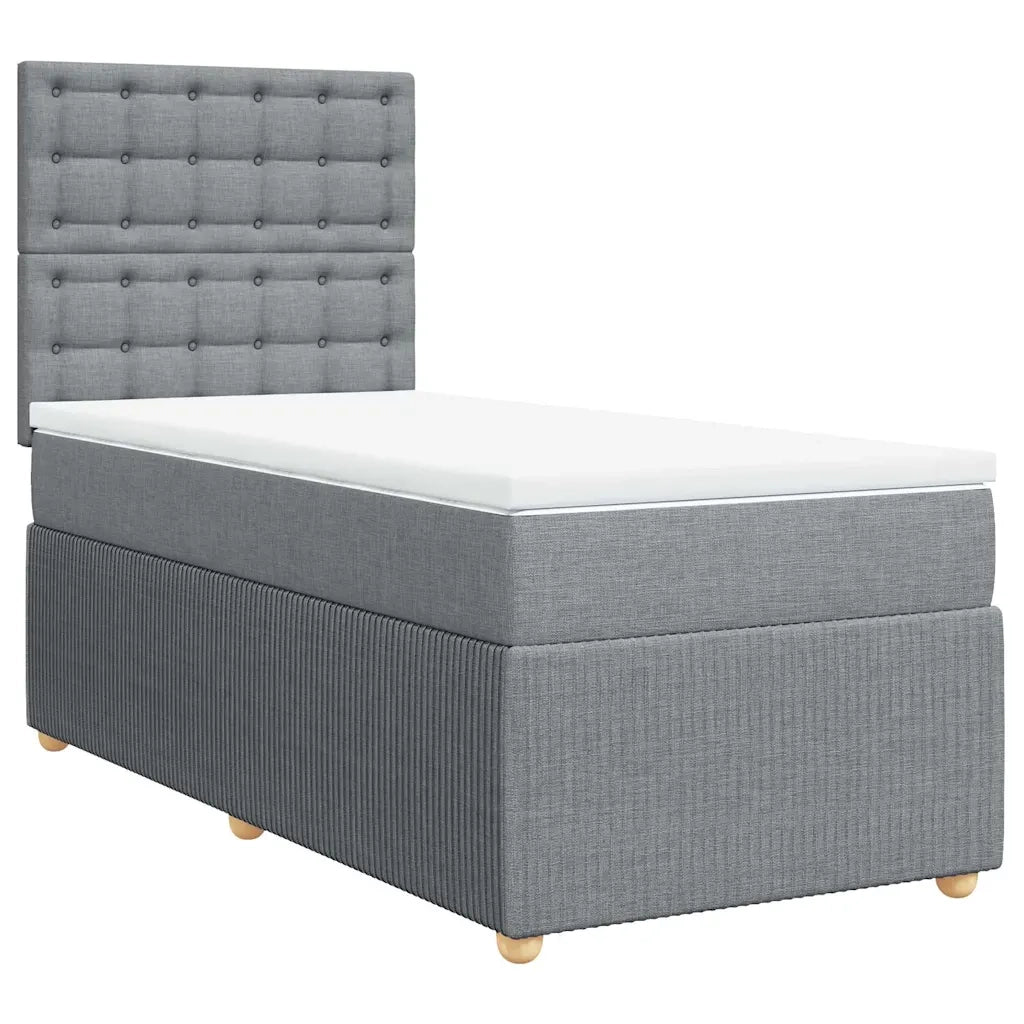 Giroletto a Molle con Materasso Grigio Chiaro 80x200 cm Tessuto 3294197