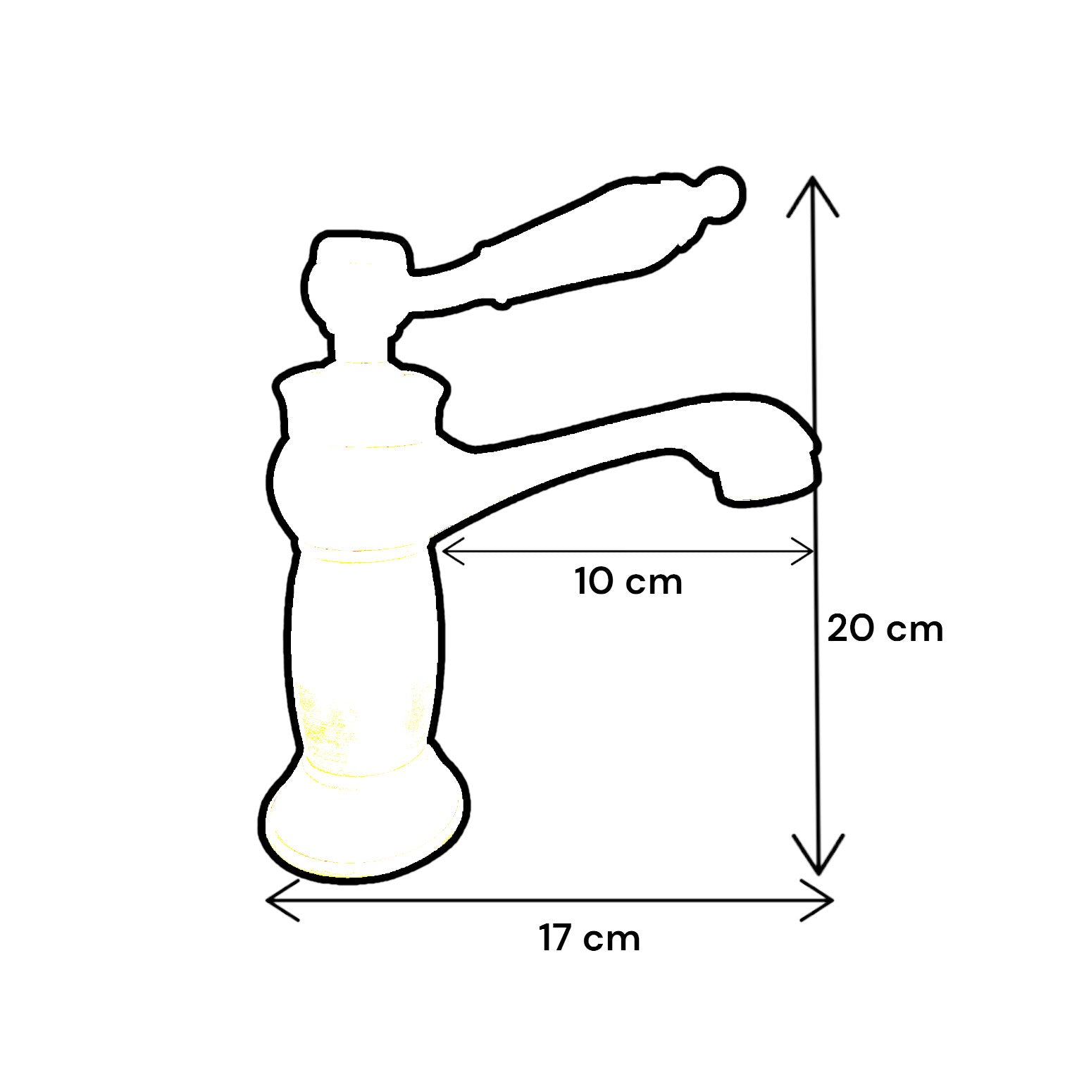 Miscelatore bidet bronzo ottone antico con ceramica
