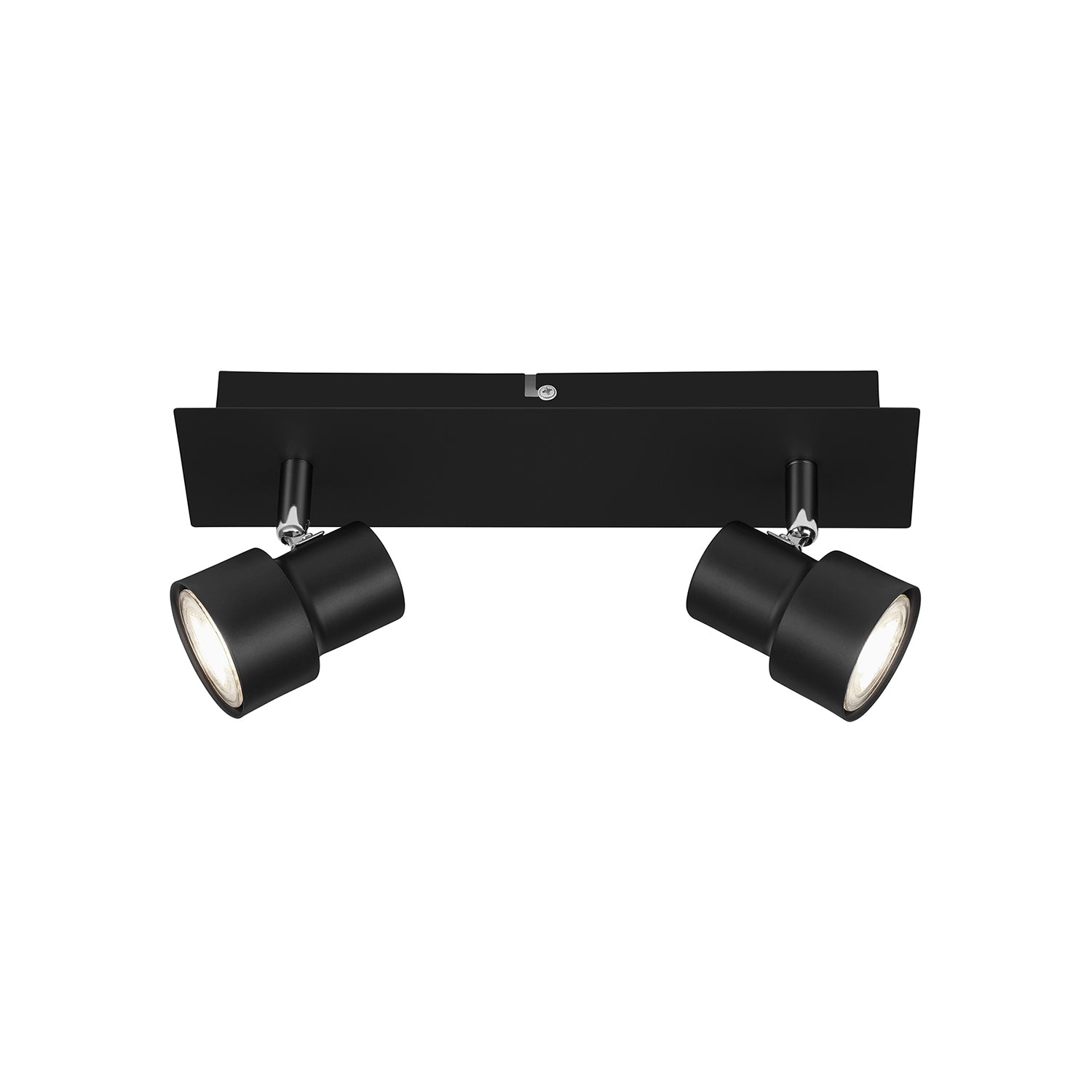 Spot Moderno Rock Metallo Nero 2 Luci Gu10 3000K