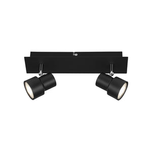 Spot Moderno Rock Metallo Nero 2 Luci Gu10 3000K