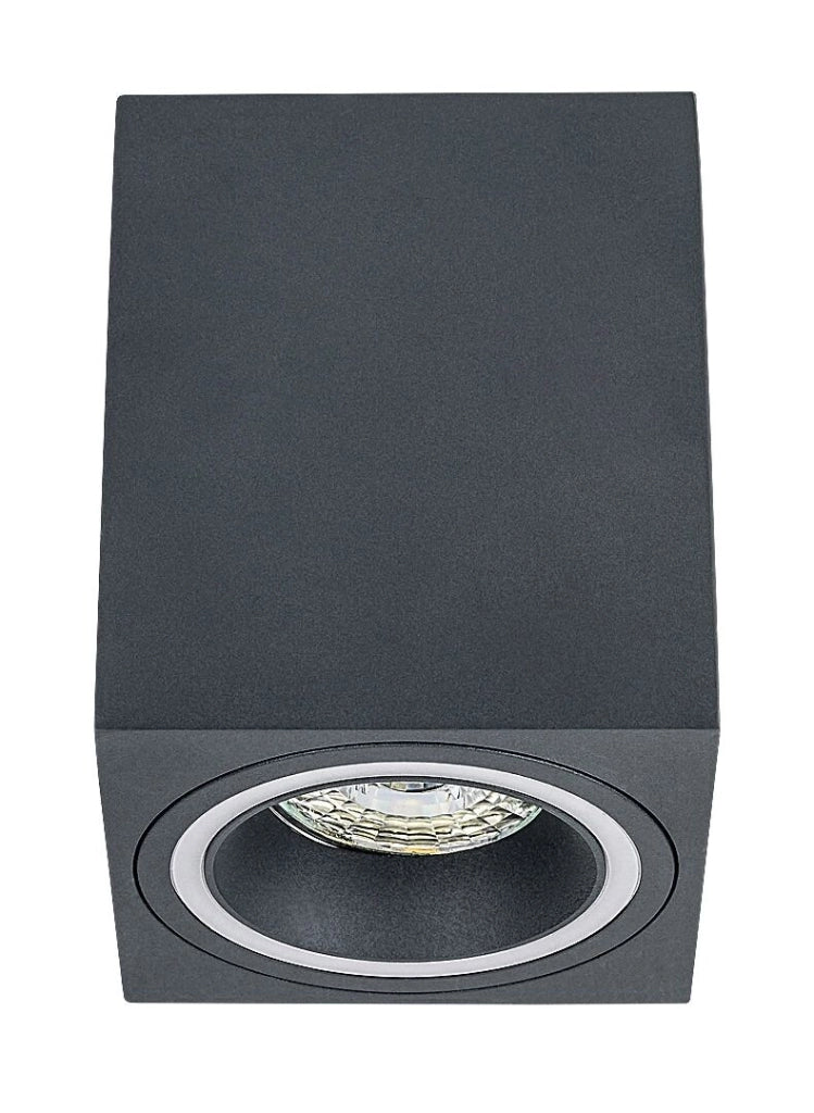 Faretto soffitto moderno grigio quadrato GU10 Kobald Rabalux
