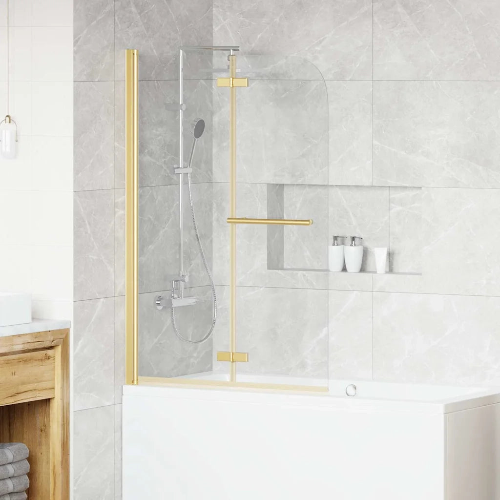 Involucro Doccia Oro 95 x 140 cm Vetro ESG e Alluminio 42018540