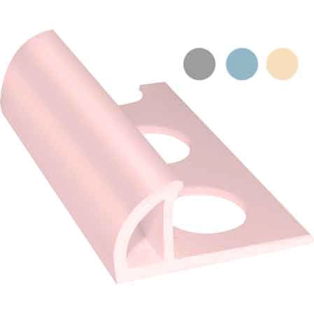 PROFILO 'JOLLY' PER RIVESTIMENTI COLORATO H. 8 mm - rosa - barra 2,50 mt - 50 metrilineari