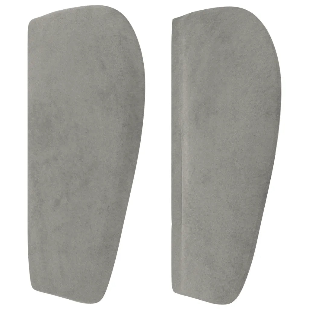 Testiera ad Orecchio Grigio Chiaro 183x23x78/88 cm in Velluto 3117540