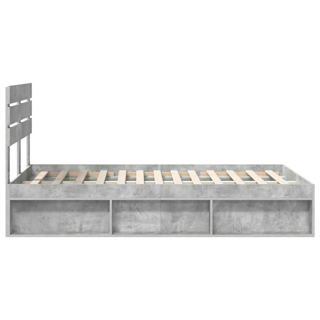 Struttura del letto Calcestruzzo 120 x 200 cm Pino massello 3411434