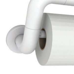 Maniglia disabili a -u- con portarotolo bianco, goman