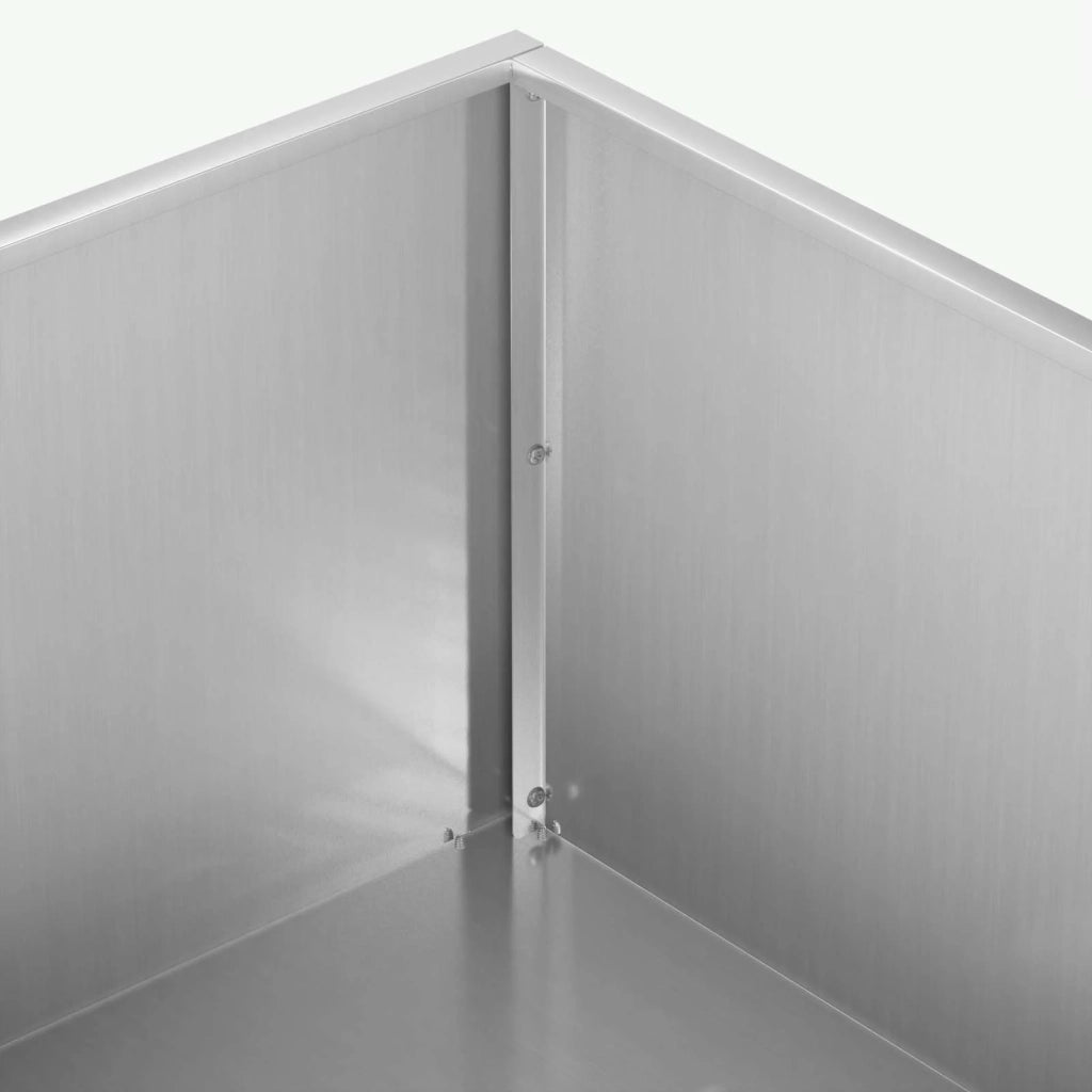 Vaso da giardino 2 pz Argento 100 x 100 x 30 cm Acciaio zincato 8005089