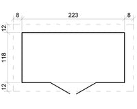 TIMBELA M310+M310G Casetta da Giardino CON PAVIMENTO TRATTATO - 2.6m2
