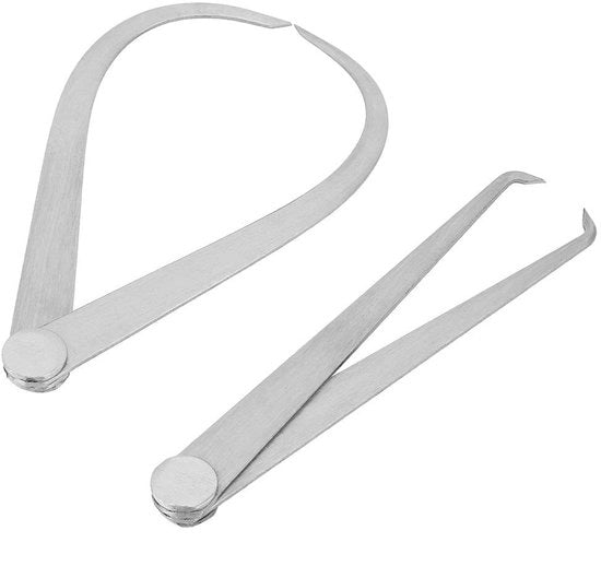 Kit di utensili per falegnameria 2 pezzi - Misura 150 mm - Acciaio inossidabile - Aiuto per segnare - Pinza per mani fitness - Materiale di alta qualità nuovo di zecca