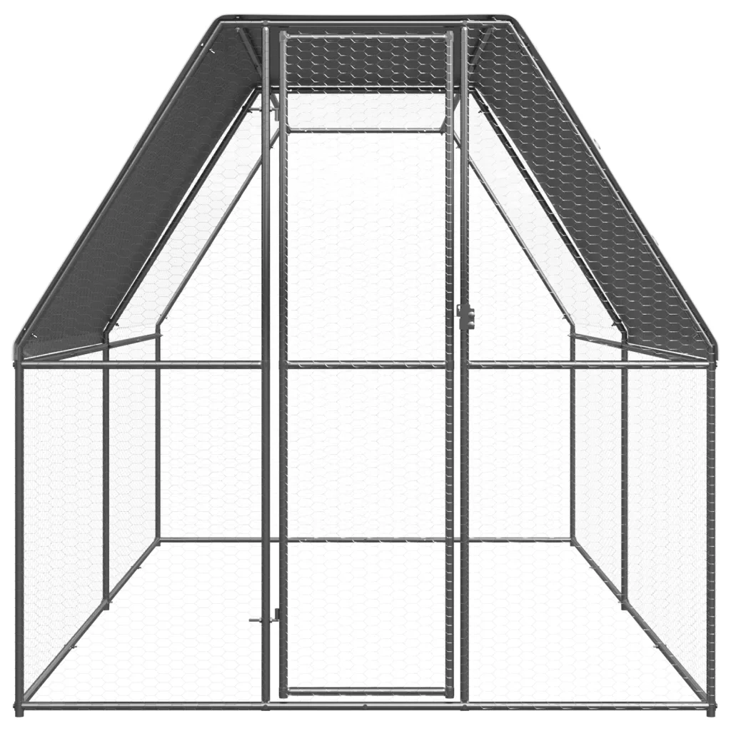 Pollaio da Esterno 2x4x2 m in Acciaio Zincato CFW7787645