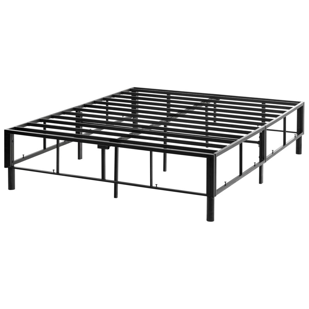 Letto matrimoniale con rete in tessuto 120 x 200 cm con materasso a molle insacchettate senza testiera camera da letto grigio chiaro