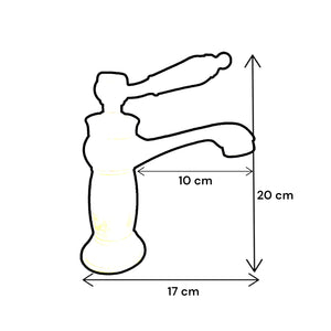 Rubinetto miscelatore per bidet bagno vintage bronzato con dettagli in ceramica