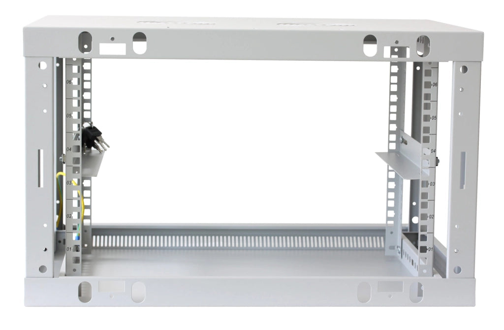 Armadio Rack 19'' a muro 6 unità sezione unica prof. 600mm Grigio