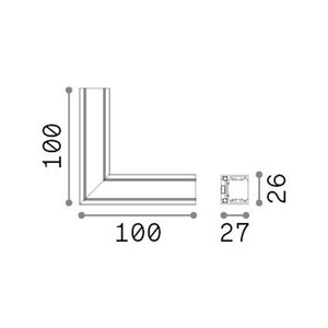 Kit Basso Per Superficie Binario Orizzontale Dali Ego Alluminio Bianco