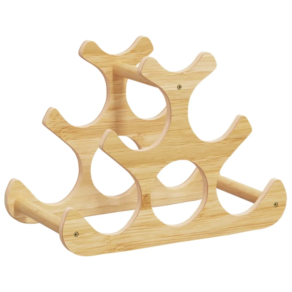 Portabottiglie di Vino per 6 Bottiglie 35x18x25,5 cm in Bamb¨´ CFW9713303