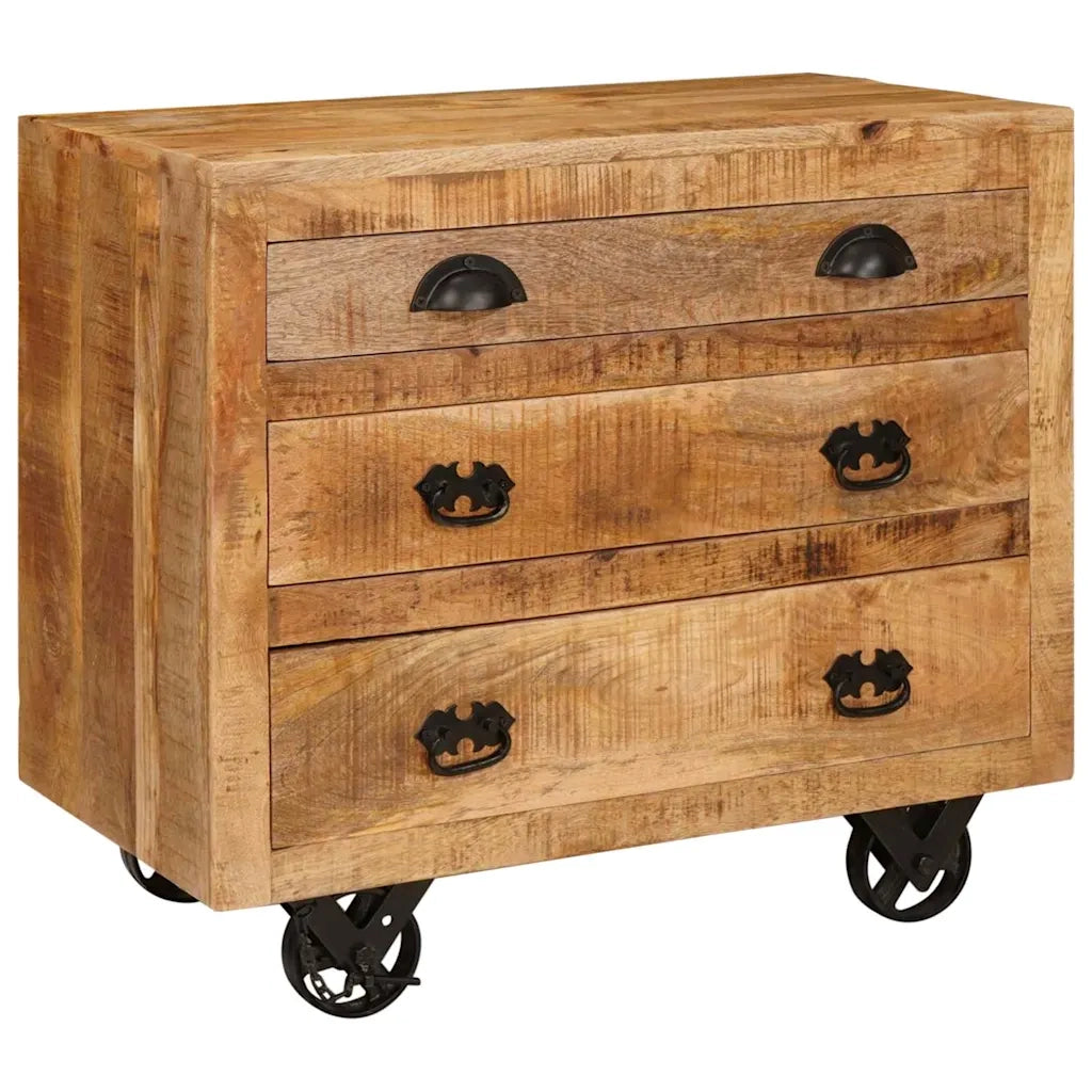 Mobile laterale Marrone 70 x 38 x 63 cm legno massello di mango 4104601