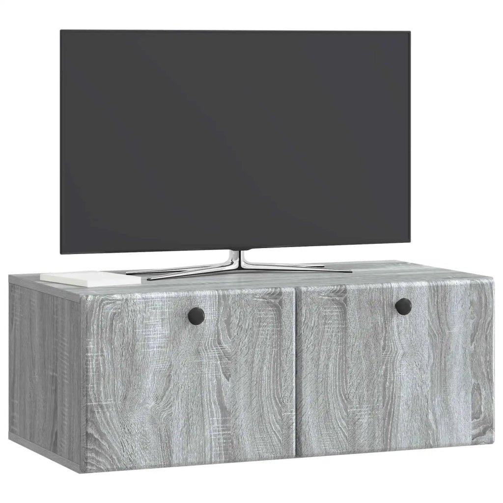 Mobile Porta TV da Muro 78,5 x 41 x 30 cm Sonoma grigio 899201