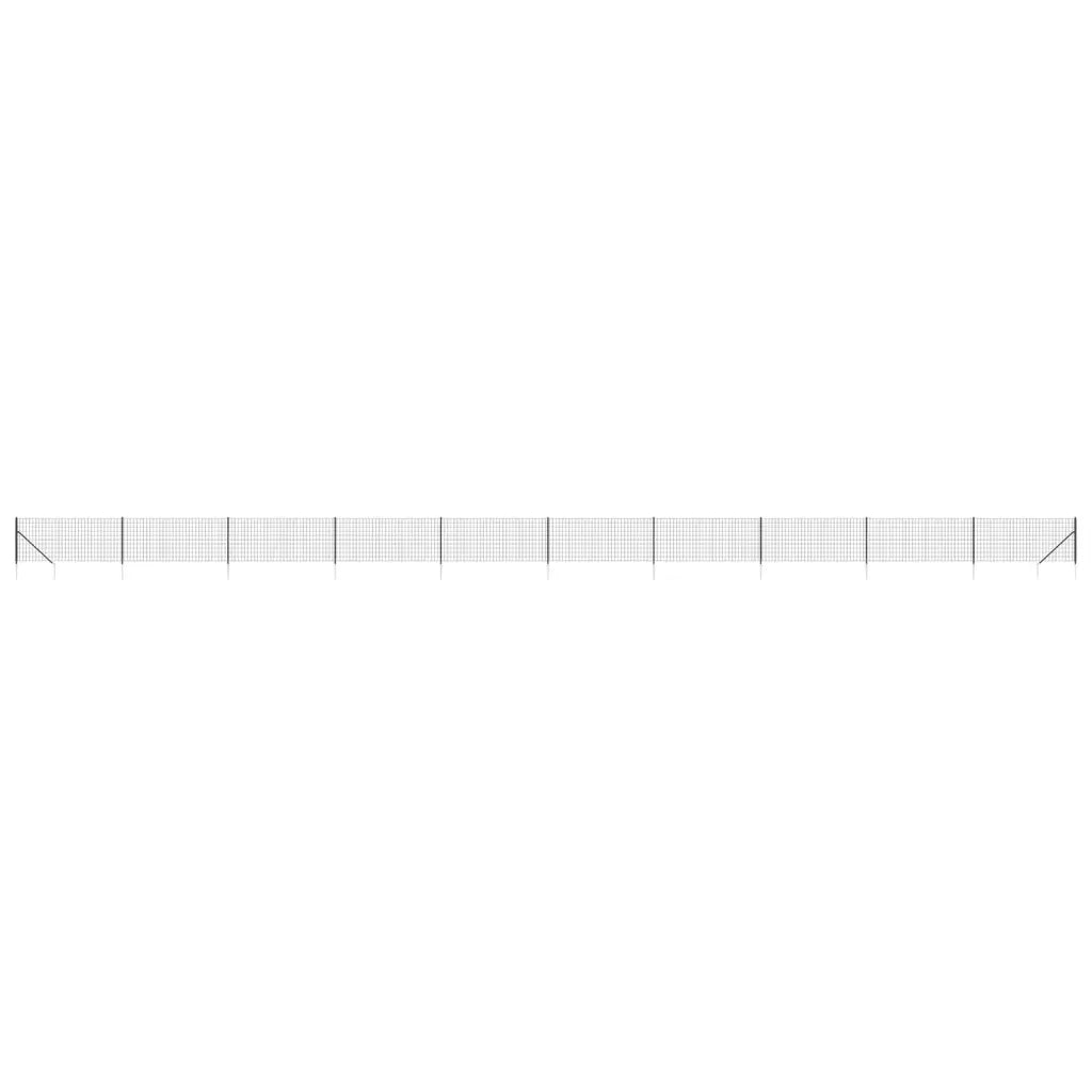 Recinzione Metallica con Picchetti Ancoraggio Antracite 0,8x25m 154264